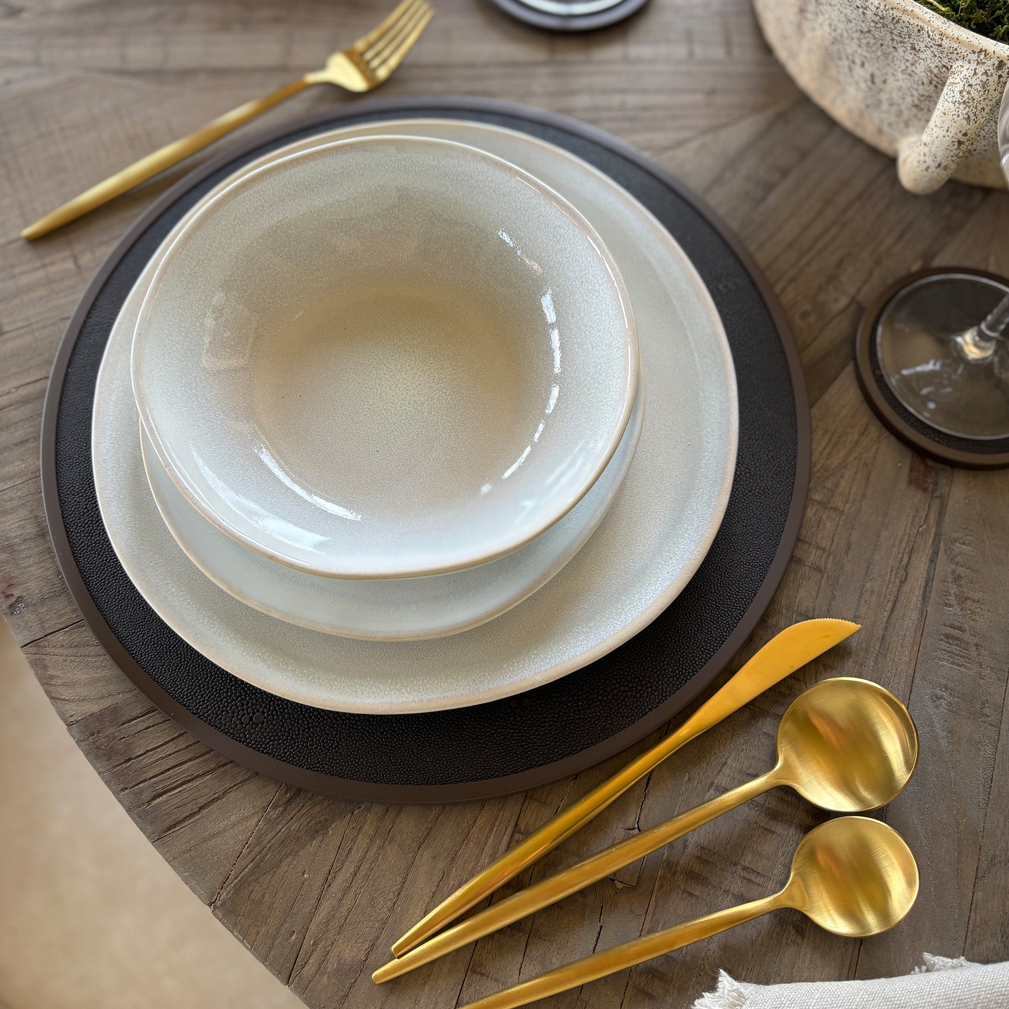 Stoneware Cream Bowls - Set of 4